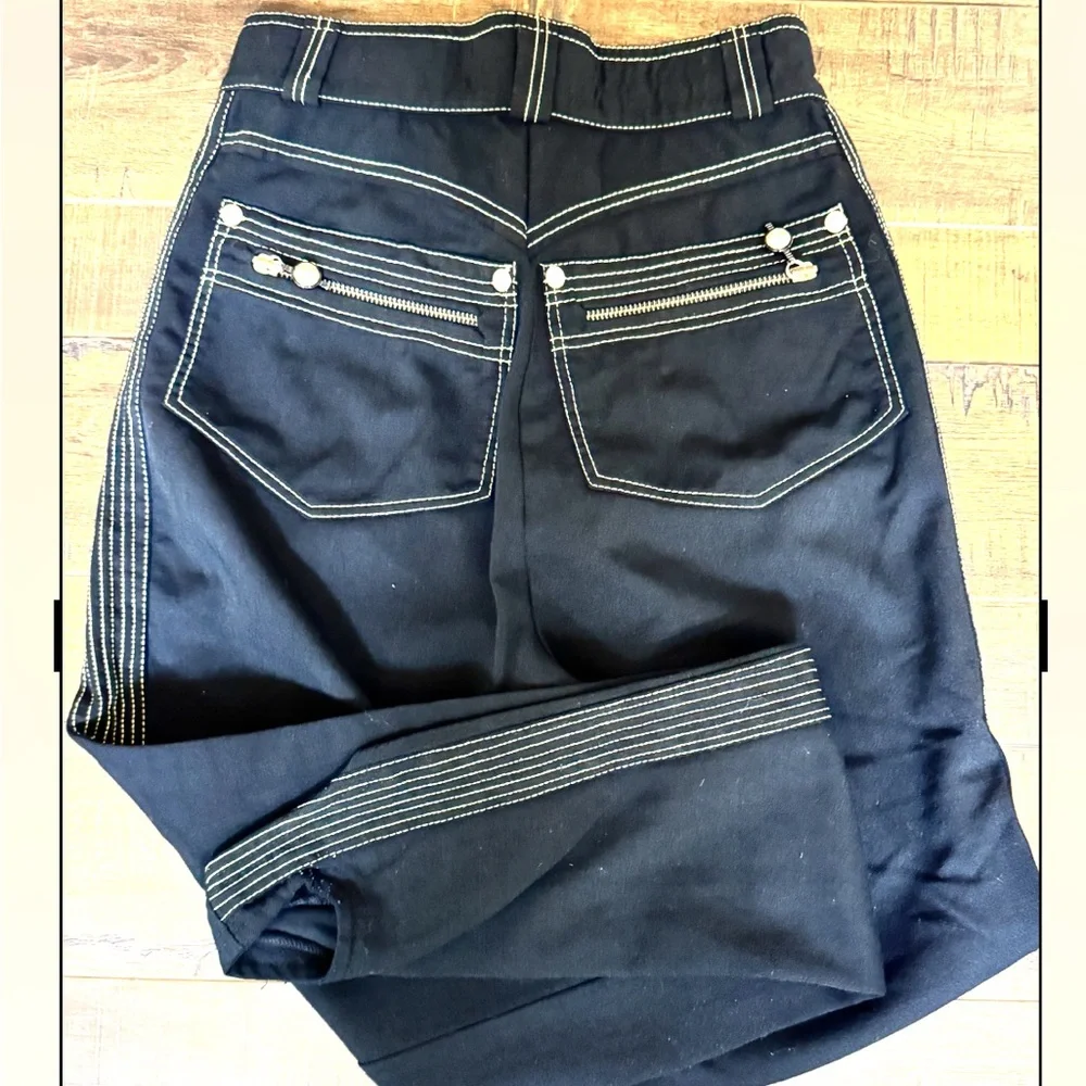 ✅SALE “Versace Couture” Slim Fit Black Jeans Italy Size: 26”